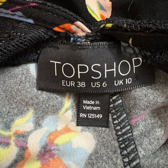 Topshop WOMEN Size 6US, 10UK Lace Mix Floral Spring Midi Dress - Picture 5 of 6